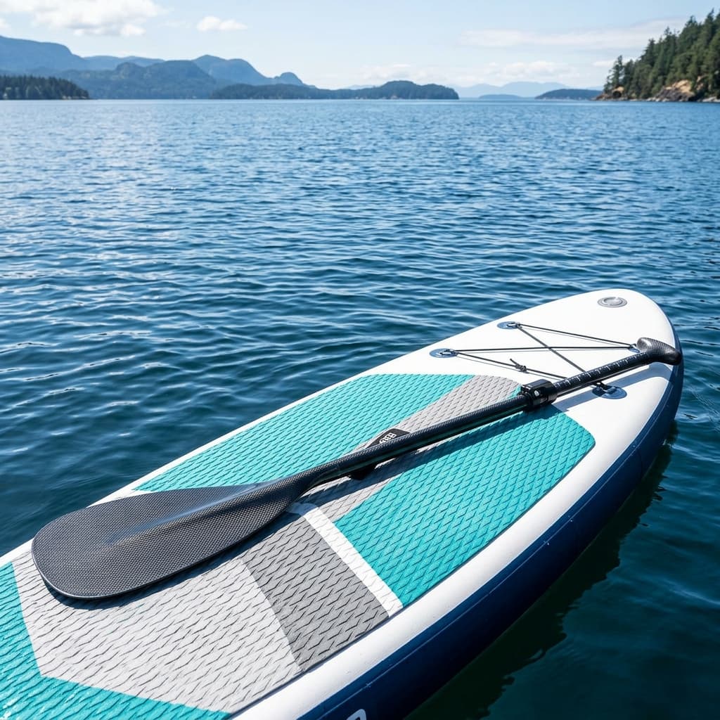 Bending Branches Whiskey Carbon touring SUP paddle on open water